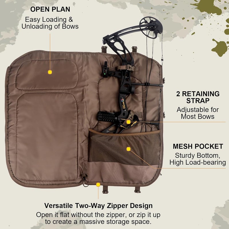 FunVZU Hunting Backpacks for Men,Saddle Hunting Bag with Bow Holder, Large Compound Bow Hunting Backpack & Duffle Bags - Image 5